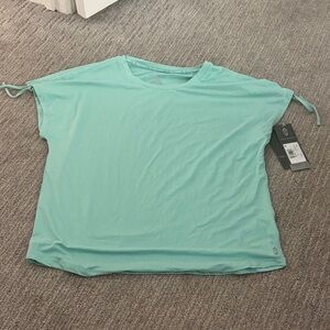 Free Country Light Teal Short Sleeve Top